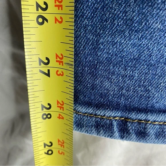 Levis Jeans Mens 34x30 Blue 514 Straight Leg Fit Workwear Mid Wash Stretch Denim - Picture 9 of 10